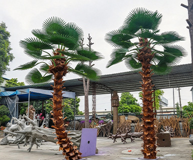 Large Artificial Fiberglass Palm Tree for Indoor & Outdoor Decoration